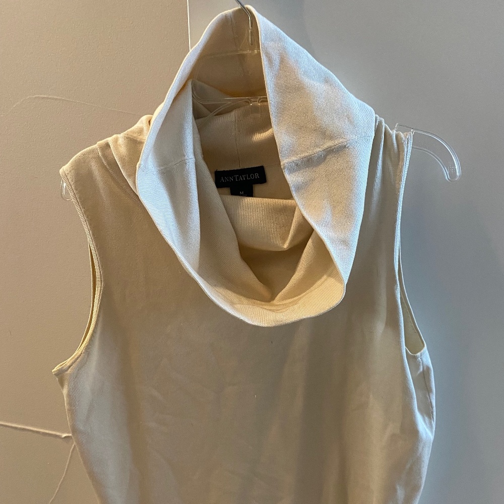 Ann Taylor white business tank